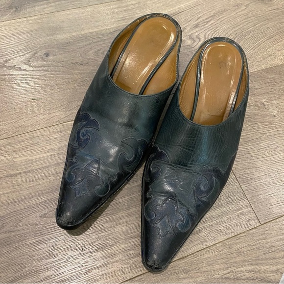 Couture Donald J Pliner Leather Mules Size 7.5 - Picture 10 of 12